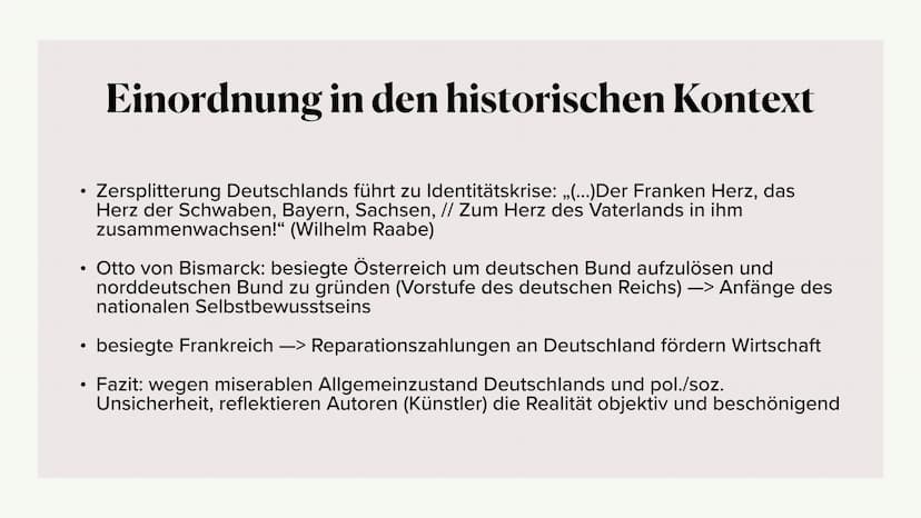 Die Epoche des
Realismus
Ästhetisierung des Wirklichen
(in Deutschland) ●
• Definition
Merkmale des Realismus
Einordnung in den historischen