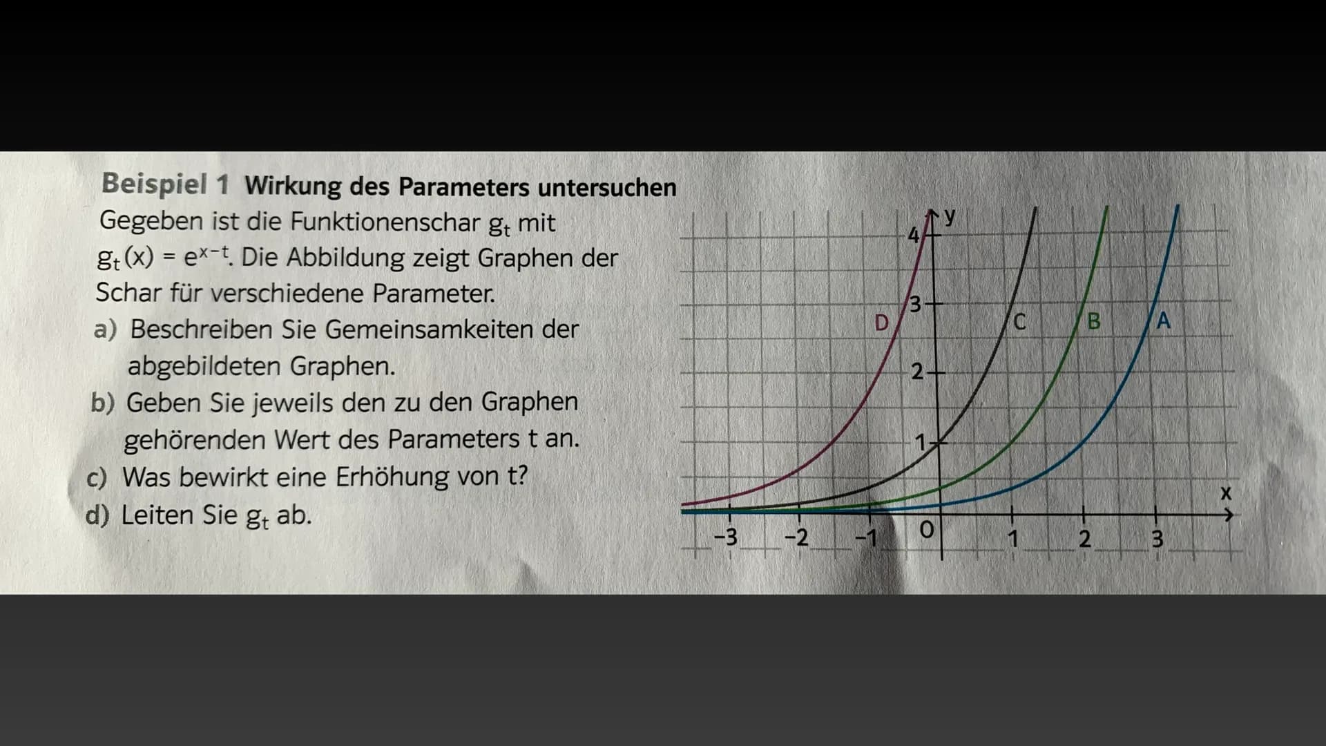 Exponentialgleichungen und der
A natürliche Logarithmus
+
Exponentialfunktionen
mit Parametern 22 Exponentialgleichungen und der natürliche 