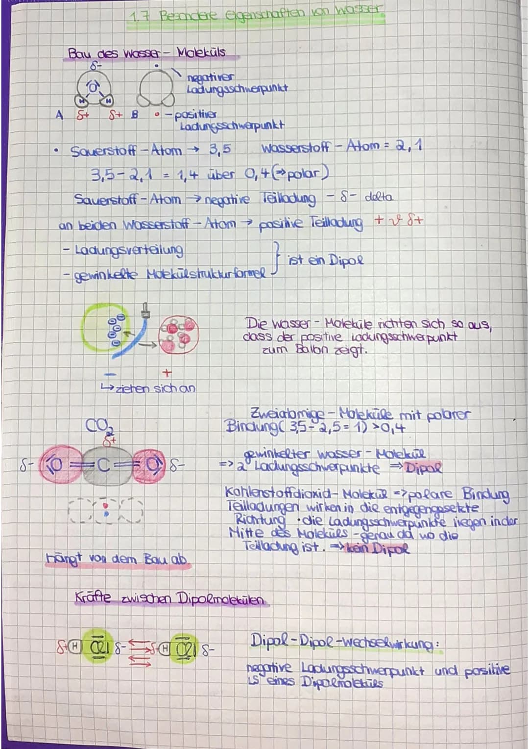 ●
Bau des wasser - Maleküls
8+
Q
S+B •-positiver
O
AS+
17 Becadere eigenschaften von Wasser
Sauerstoff-Atom → 3,5
3,5-2,1
10000
1,4 über 0, 