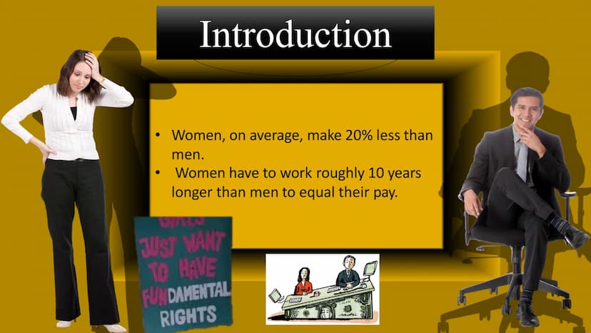LENNY
IRING
-
AHMED BY
SO
MUCH
FUN
E
#
THE
GENDER ENDER
PAY
PAY
GAP
GAP
What is the
topic? 2
3
5
6
7
●
●
Introduction
Women, on average, mak