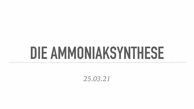 Know Ammoniaksynthese  thumbnail