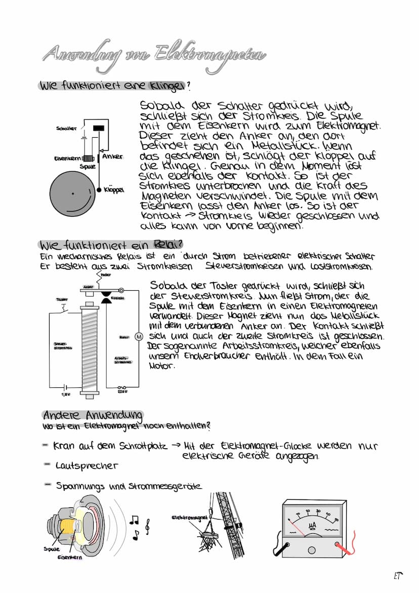 Elukatromascagnat
Wiederhohlung
Wenn Strom durch ein Leiter
fließt, dann bildet sich
ein Magnetfeld um den
Leiter.
I↓
Der Strom fließt in di