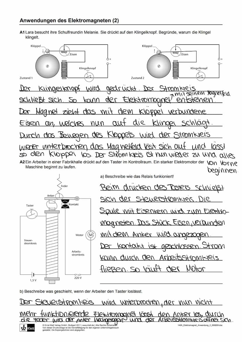 Elukatromascagnat
Wiederhohlung
Wenn Strom durch ein Leiter
fließt, dann bildet sich
ein Magnetfeld um den
Leiter.
I↓
Der Strom fließt in di