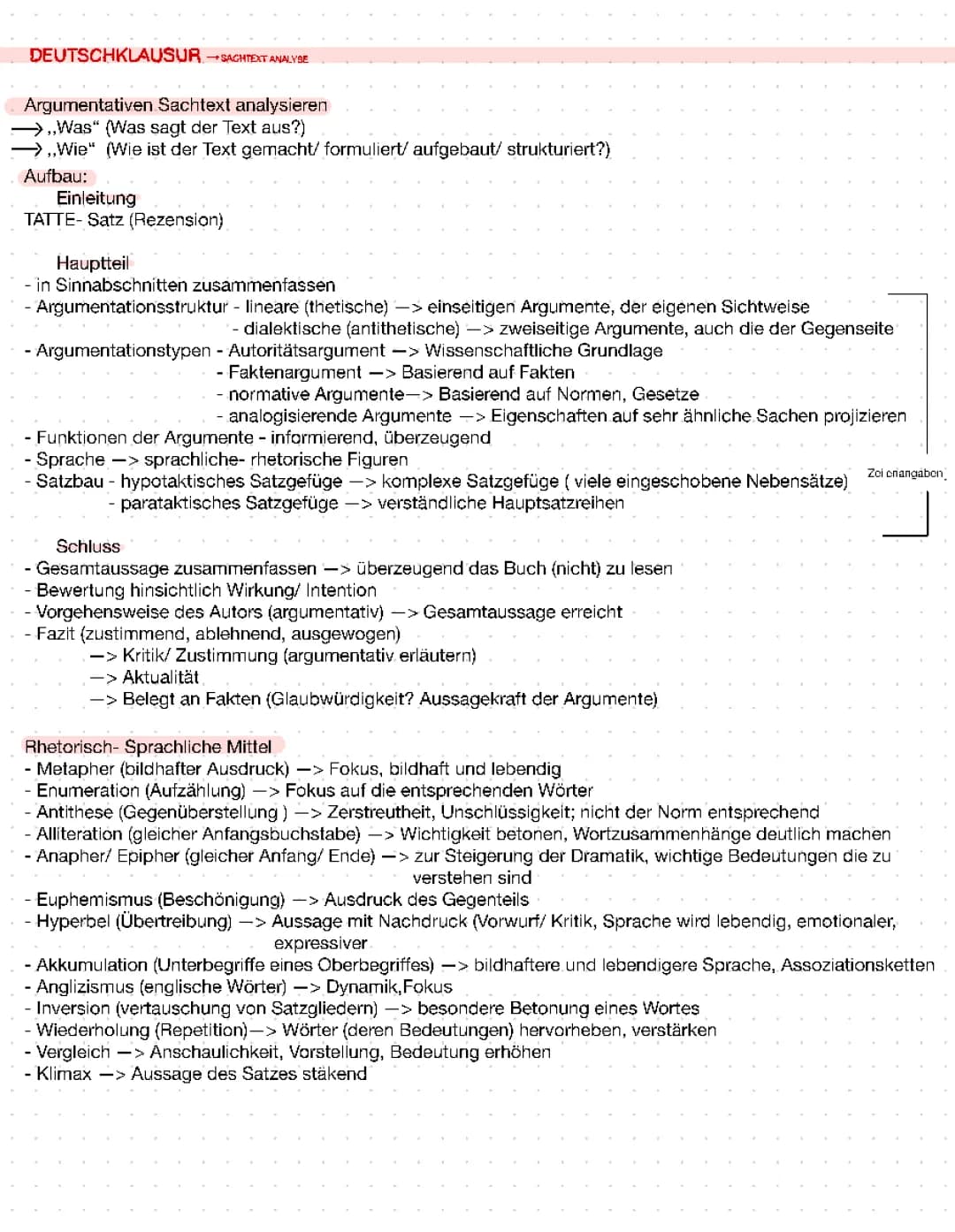 Argumentative Sachtext Analyse aus dem LK