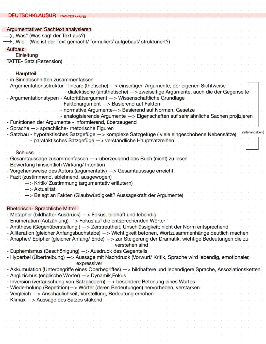 DEUTSCHKLAUSUR-SACHTEXT ANALYSE
Argumentativen Sachtext analysieren
->,,Was" (Was sagt der Text aus?)
→→>,,Wie" (Wie ist der Text gemacht/ f