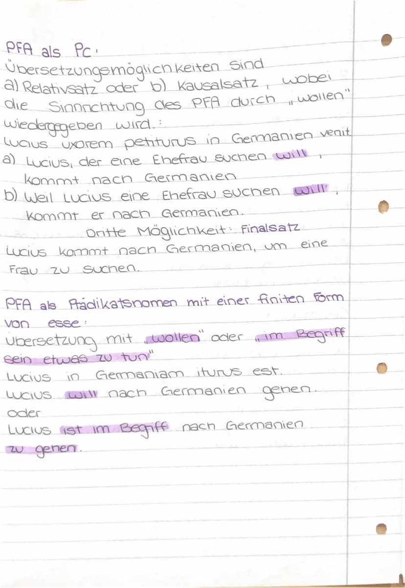 1000
Partizip Futur Aktiv (PFA)
Und Infinitiv futur Aktiv
Bildung:
PFA wie das PPP, nur statt -us am Ende
Furus. vocare → vocaturus monere →