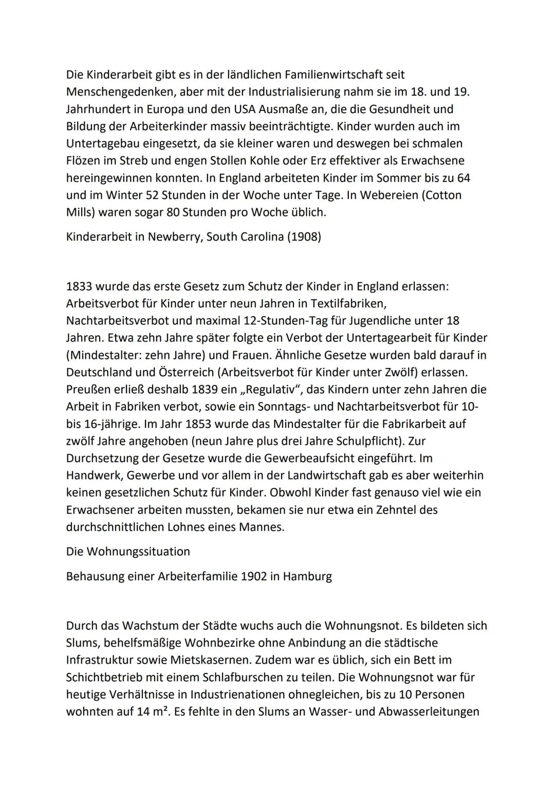 1. Soziale Frage
Mit diesem Begriff werden die sozialen Probleme bezeichnet, die es in
Deutschland seit Mitte des 19. Jahrhunderts als Folge