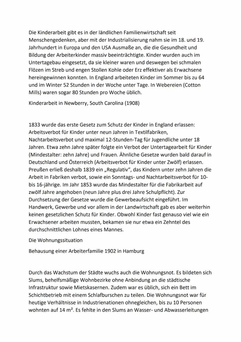 1. Soziale Frage
Mit diesem Begriff werden die sozialen Probleme bezeichnet, die es in
Deutschland seit Mitte des 19. Jahrhunderts als Folge