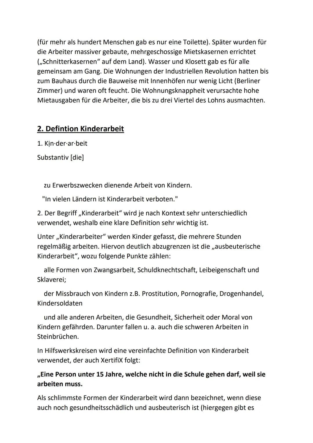 1. Soziale Frage
Mit diesem Begriff werden die sozialen Probleme bezeichnet, die es in
Deutschland seit Mitte des 19. Jahrhunderts als Folge