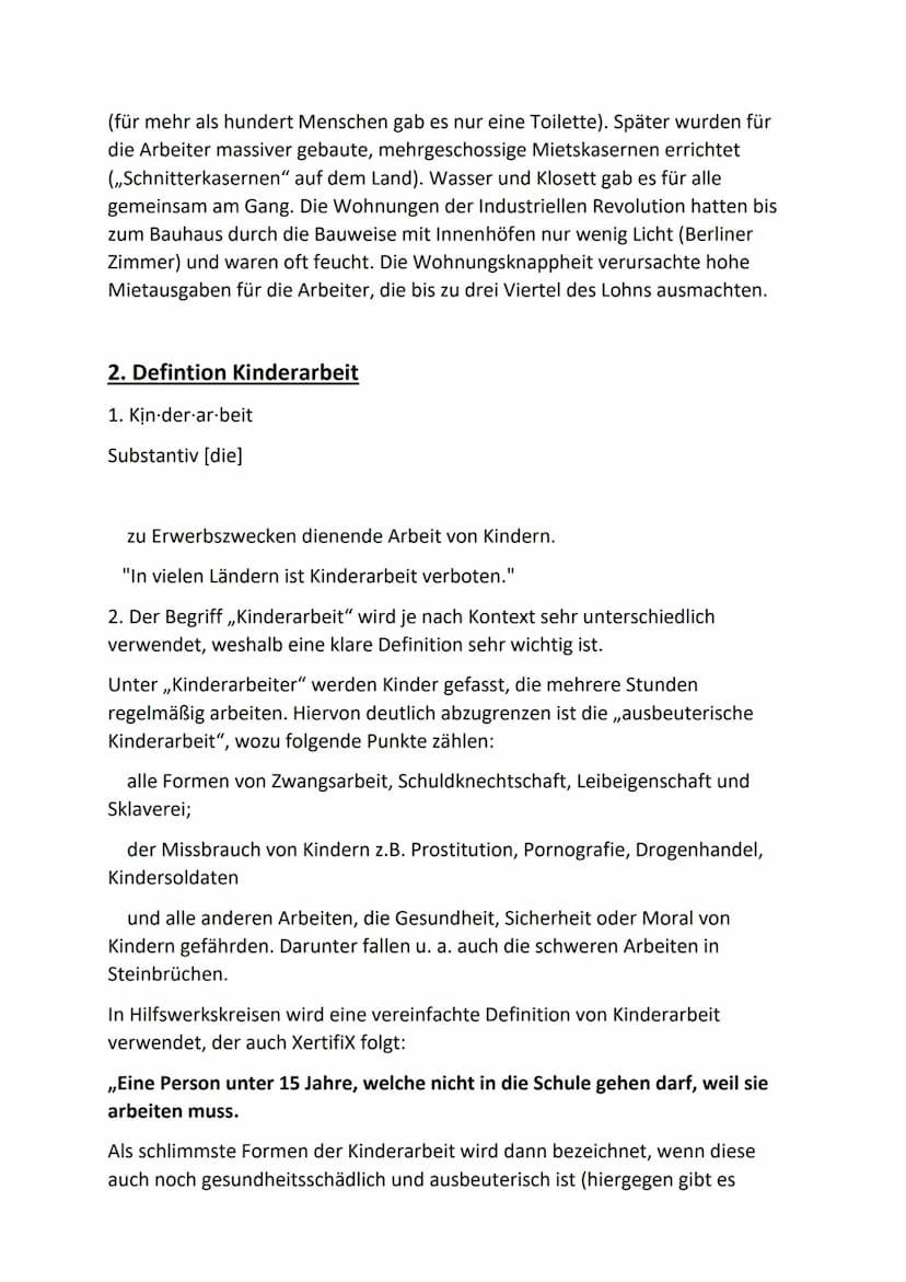 1. Soziale Frage
Mit diesem Begriff werden die sozialen Probleme bezeichnet, die es in
Deutschland seit Mitte des 19. Jahrhunderts als Folge