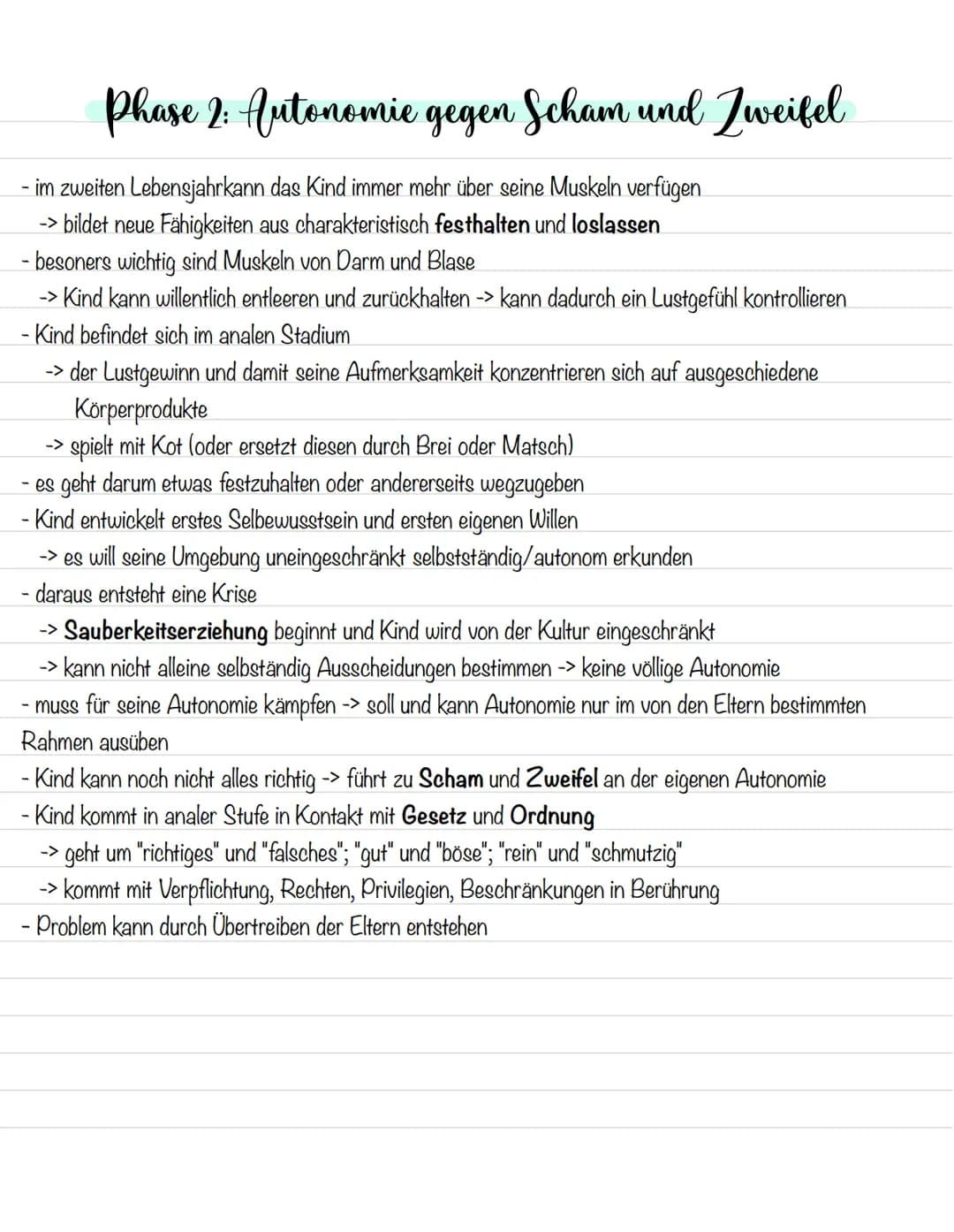 Phase 1: Urvertrauen gegen Urmisstrauen
- Verhältnis im ersten Lebensjahr ist von nahezu totaler Abhängigkeit charakterisiert
-> Kind ist au