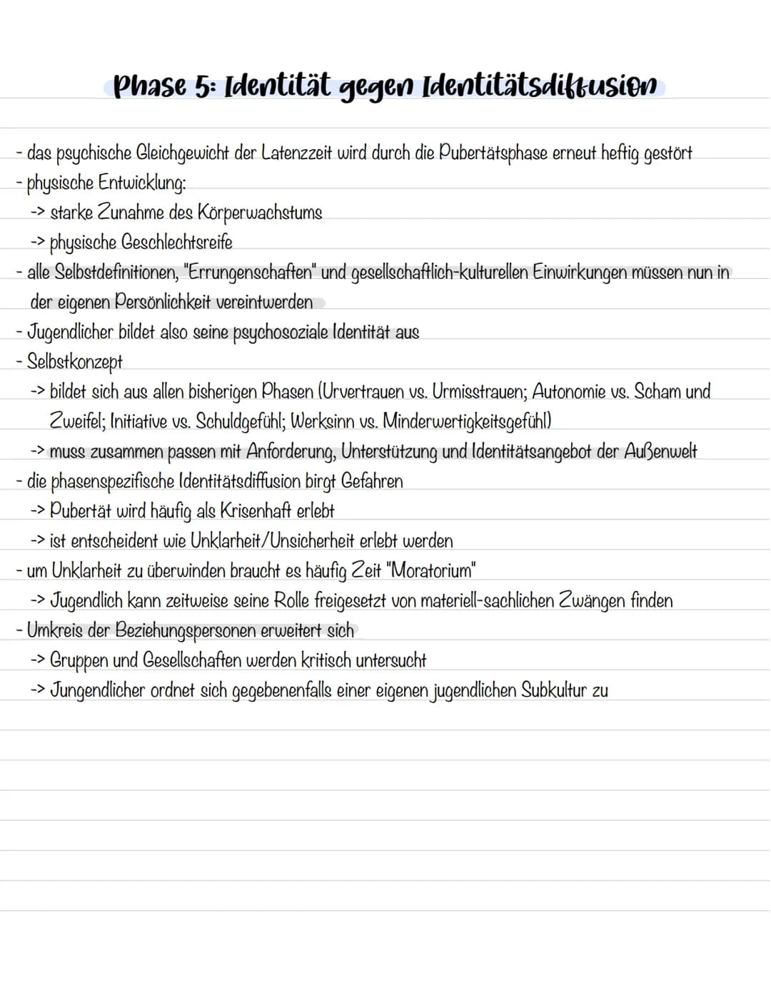 Phase 1: Urvertrauen gegen Urmisstrauen
- Verhältnis im ersten Lebensjahr ist von nahezu totaler Abhängigkeit charakterisiert
-> Kind ist au