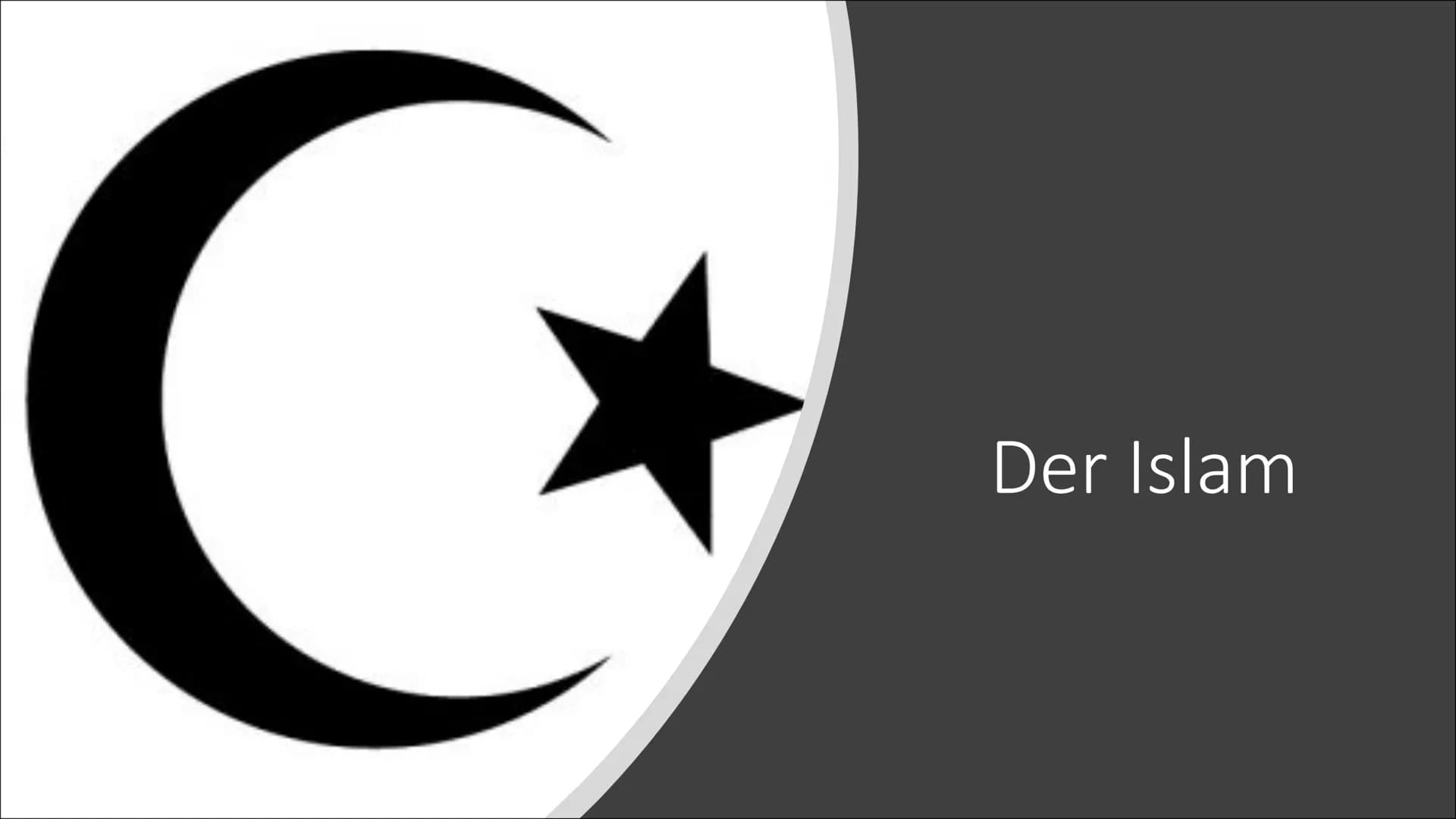 C
Der Islam Gliederung
Allgemeines
Entstehung des Islams
• Gott im Islam
• 5 Säulen des Islams
●
●
●
Koran
Moschee
• Kaaba
• Gemeinsamkeiten