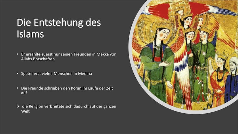 C
Der Islam Gliederung
Allgemeines
Entstehung des Islams
• Gott im Islam
• 5 Säulen des Islams
●
●
●
Koran
Moschee
• Kaaba
• Gemeinsamkeiten