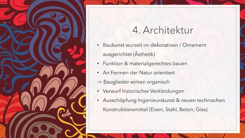 ತ
JUGENDSTIL
ಅ
Refifte F
Gliederung
1. Entstehung
2. Lebensreformbewegung
3. Allgemeine Merkmale
4. Architektur
5. Skulptur
6. Quellen JUGEN