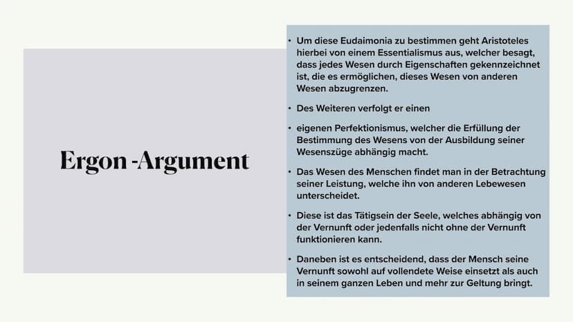 Aristoteles
von Katharina Müller, Philo GK Q1 bei Frau Spuhl ●
Aristoteles Leben
• Was er gemacht hat
Das Menschenbild
• Ergon Argument
Grun