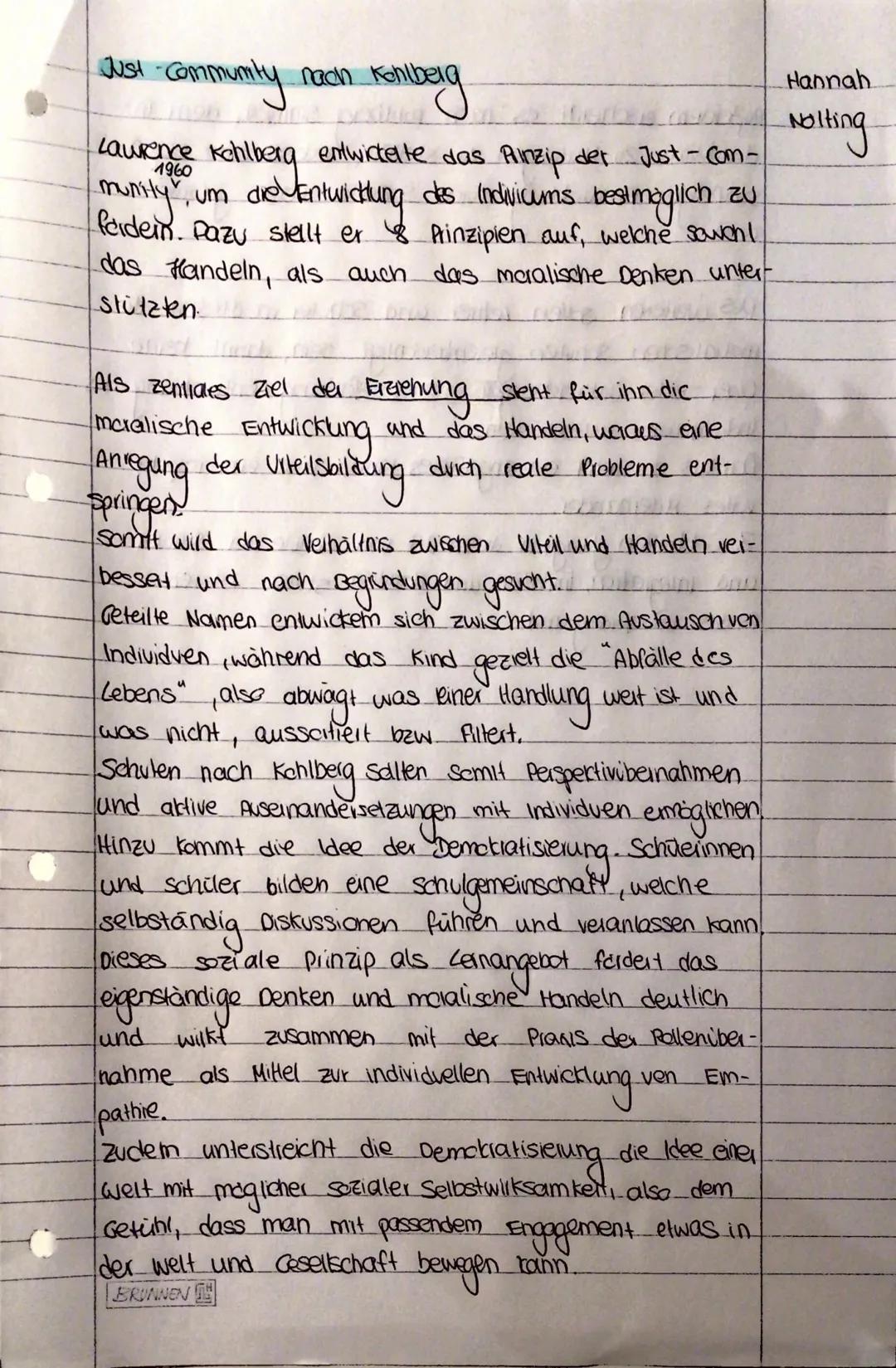 Lawrence Kohlberg - Moralische Entwicklung                                                                                                  