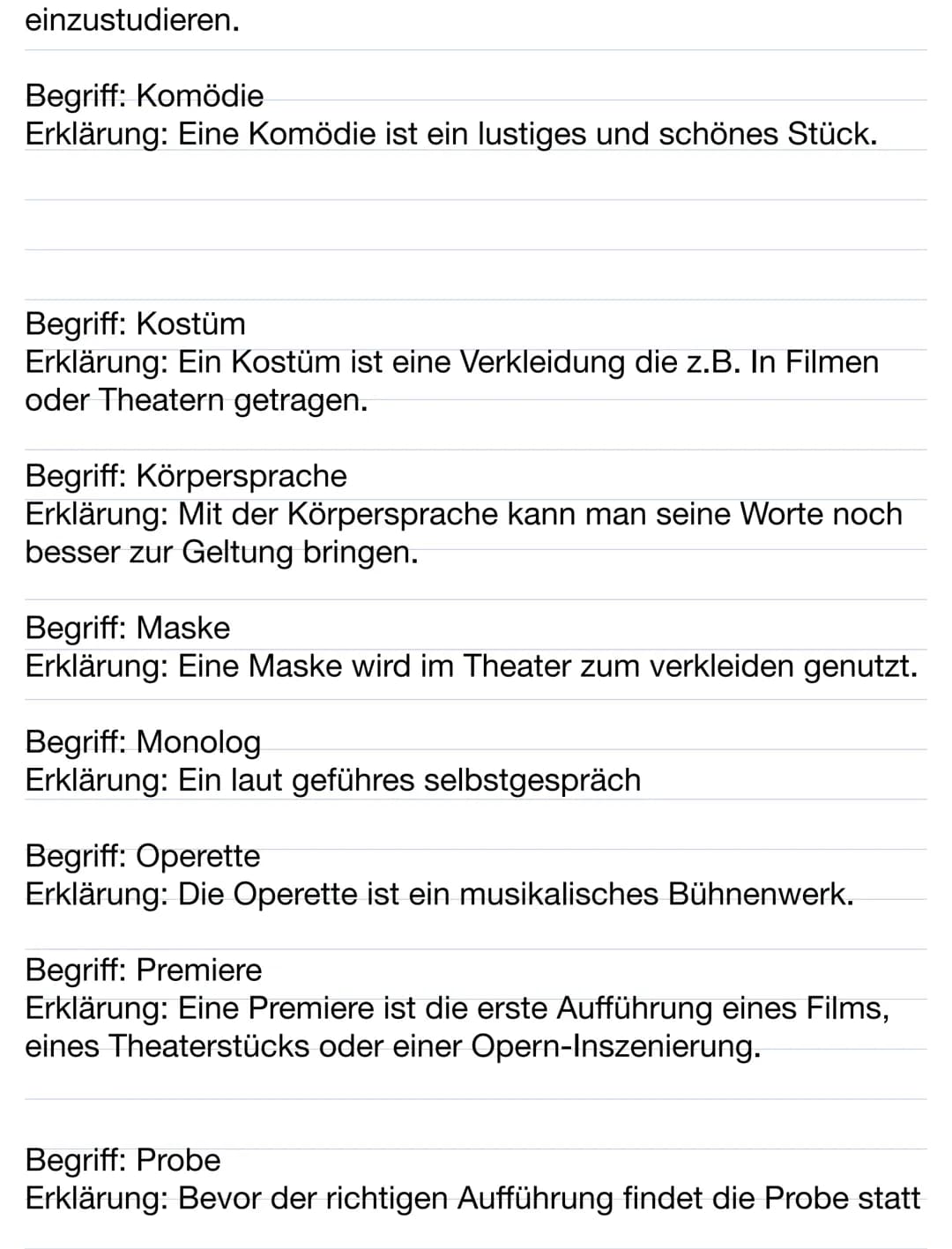 Glossar: Theaterbegriffe
Begriff: Abonnement
Erklärung: Ein Abonnement ist eine Dauer-Karte. Also das man
immer wieder ins Theater hinein ko