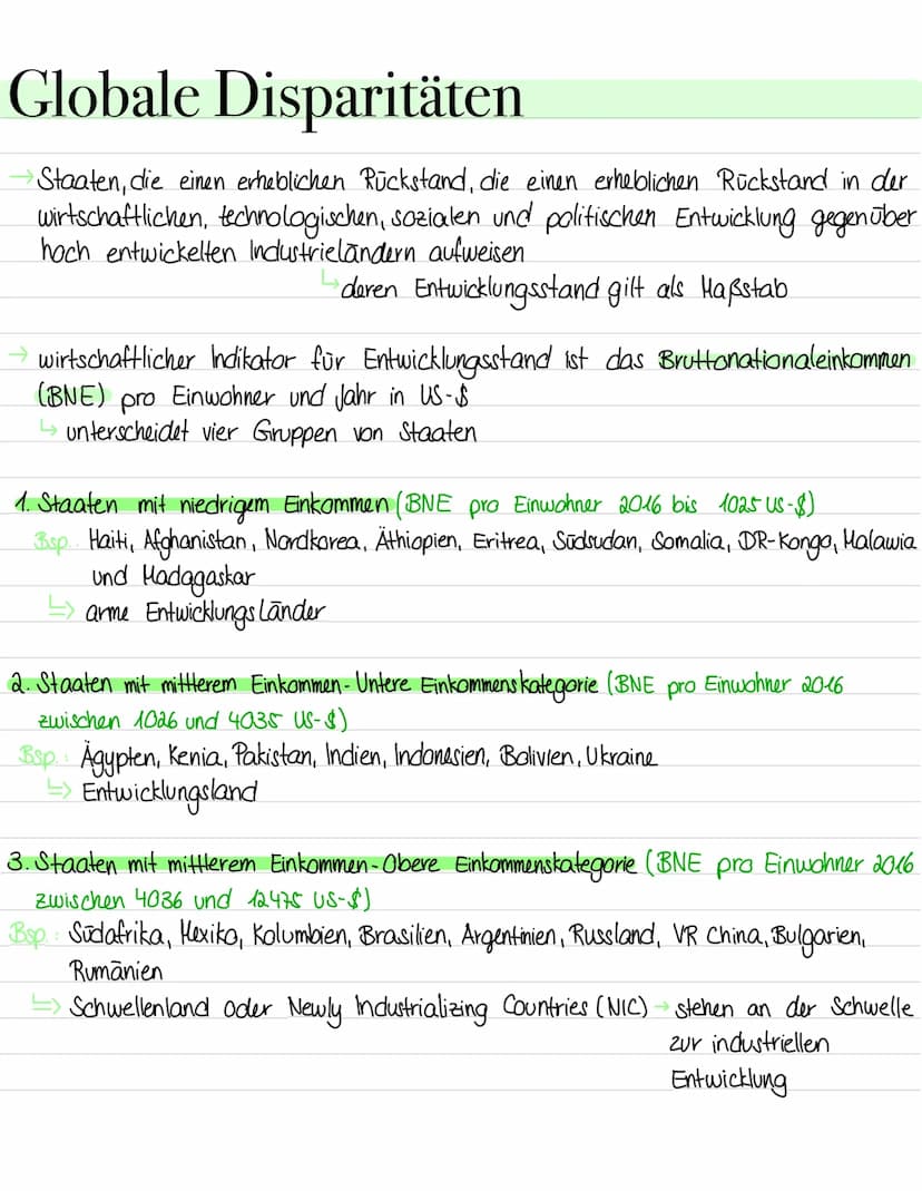 Entwicklungsländer Entwicklungsländer kurz erklärt
Es gibt keine einheitliche Definition!
aber gemeinsame Merkmale:
1 eine schlechte Versorg