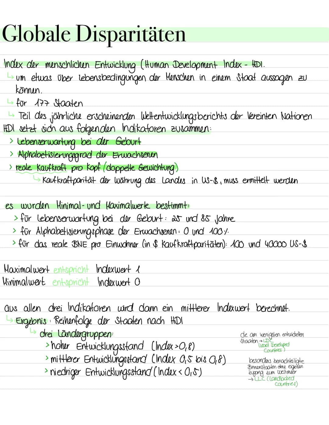 Entwicklungsländer Entwicklungsländer kurz erklärt
Es gibt keine einheitliche Definition!
aber gemeinsame Merkmale:
1 eine schlechte Versorg