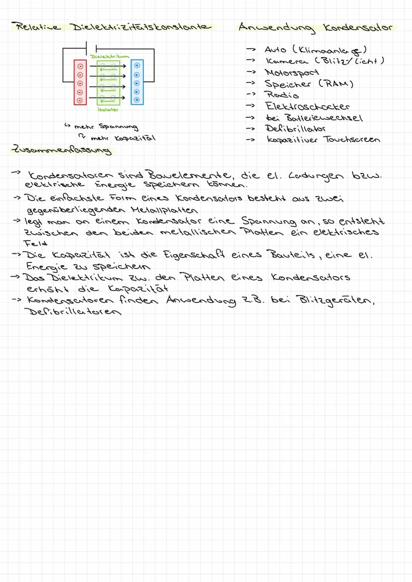 DER KONDENSATOR
wiederholung.
=
El. Feldstärke
Fel=
دیا
را
C=3
C =
Definition: Ein Kondensator ist ein Gerät / elektrisches
E
Schaltzeichen: