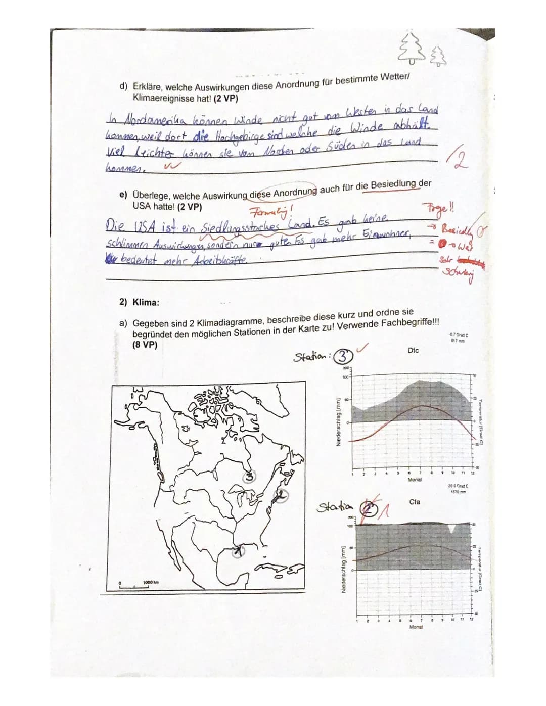 Klasse 8a/8b
1.Klassenarbeit VU/ Geo
am 13.12. 2017
Note:
· 125/1 1020
Naturraum Nordamerika/ USA
1) Topographie
a) Benenne die Landschaftsr