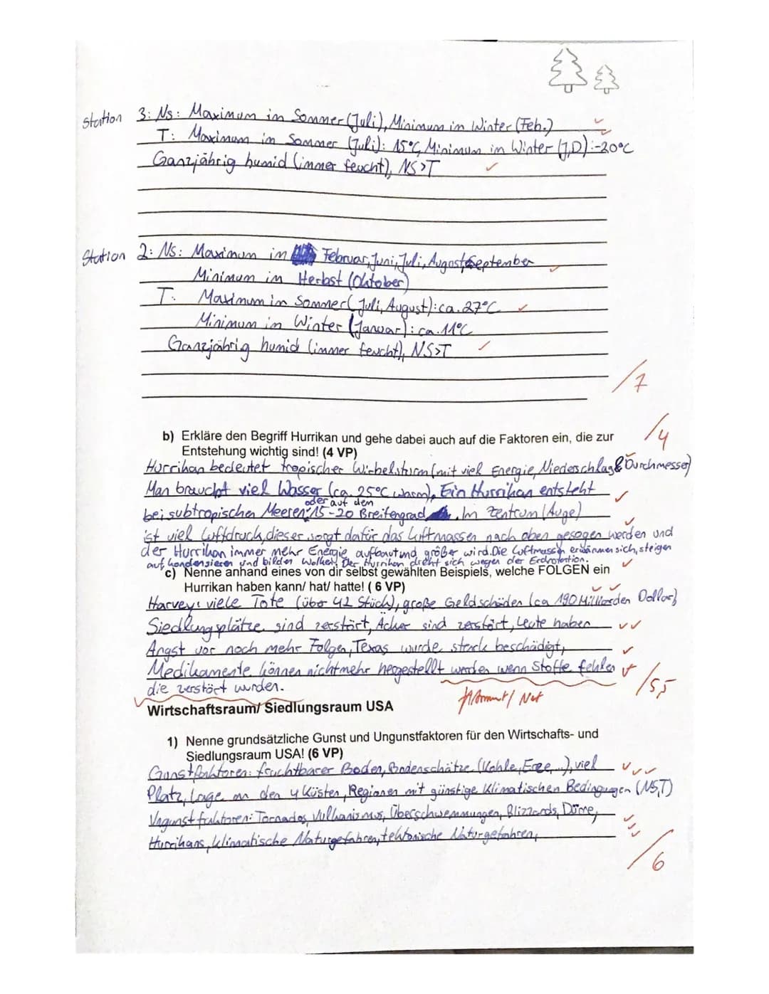 Klasse 8a/8b
1.Klassenarbeit VU/ Geo
am 13.12. 2017
Note:
· 125/1 1020
Naturraum Nordamerika/ USA
1) Topographie
a) Benenne die Landschaftsr