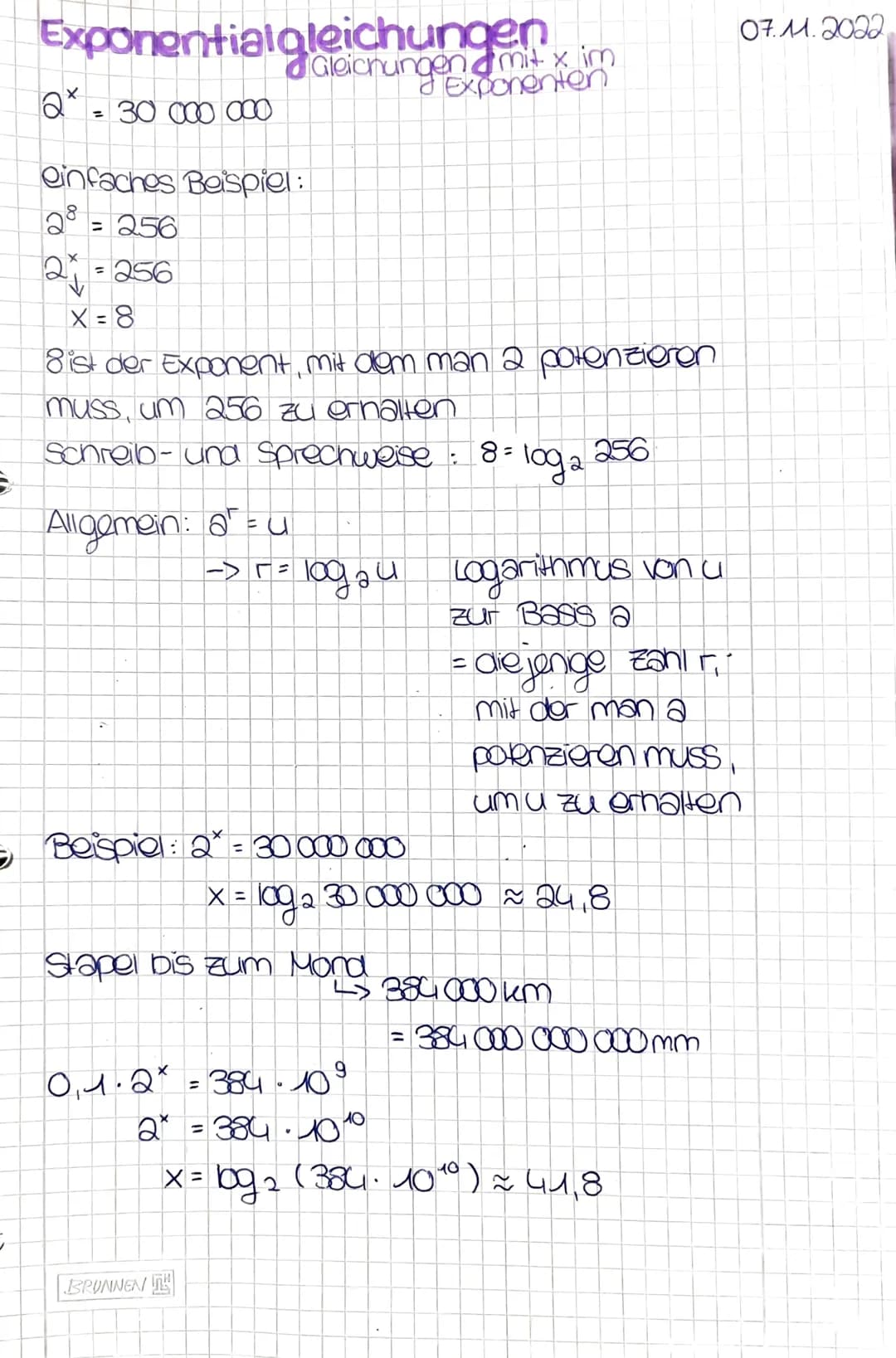 exponentielles Wachstum und 26
Logarithmus
1. Lineares und exponentielles Wachstum
Geld sparen: jeden Tag + 0.01 €
Inflation: jedes Jahr 4,8