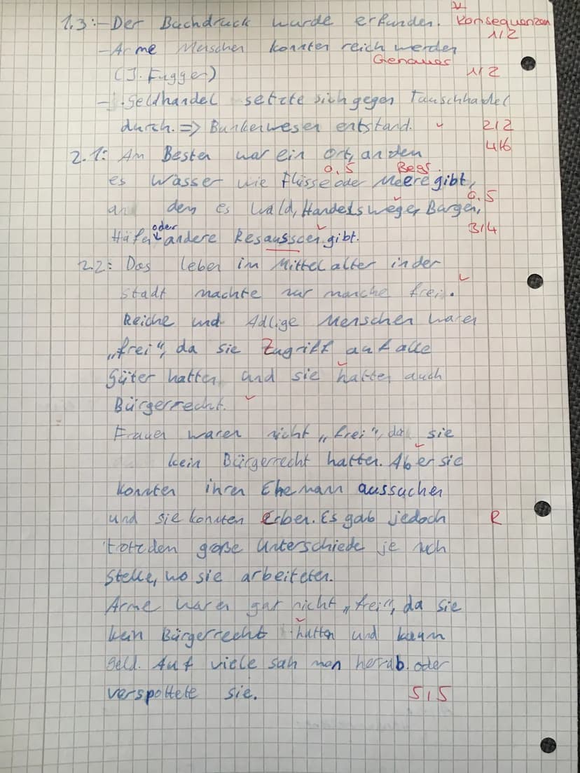 Geschichte Klasse 7b (Starigk)/ 21. April 2016
Das Leben im Mittelalter und in der Renaissance
Name: Joel Stepan
Mündlicher Eindruck: 1
Punk