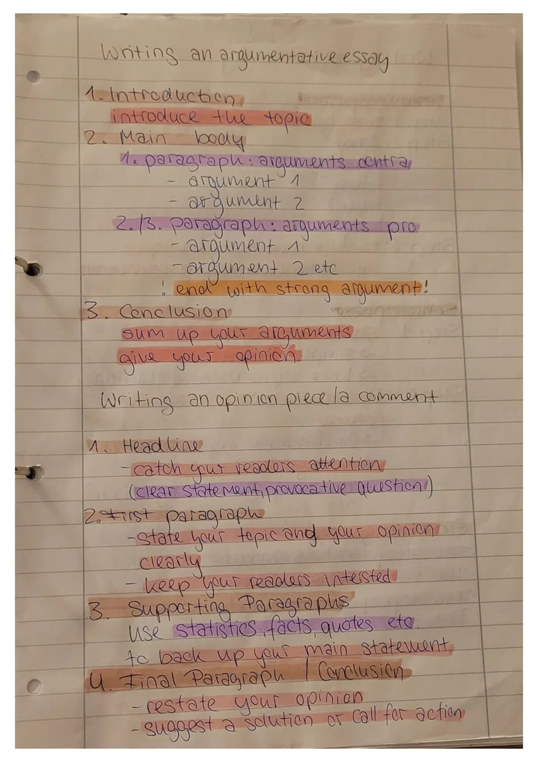 Writing an argumentative essay.
1. Introduction.
introduce the topic
2. Main body.
1. paragraph: arguments contra,
argument 1
- argument 2.
