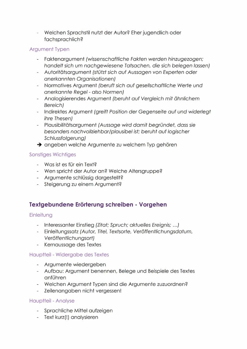 Vorarbeit
Textgebundene Erörterung schreiben
Text erfassen
1) Text aufmerksam lesen
II) Thesen herausarbeiten
III) Argumente herausarbeiten
