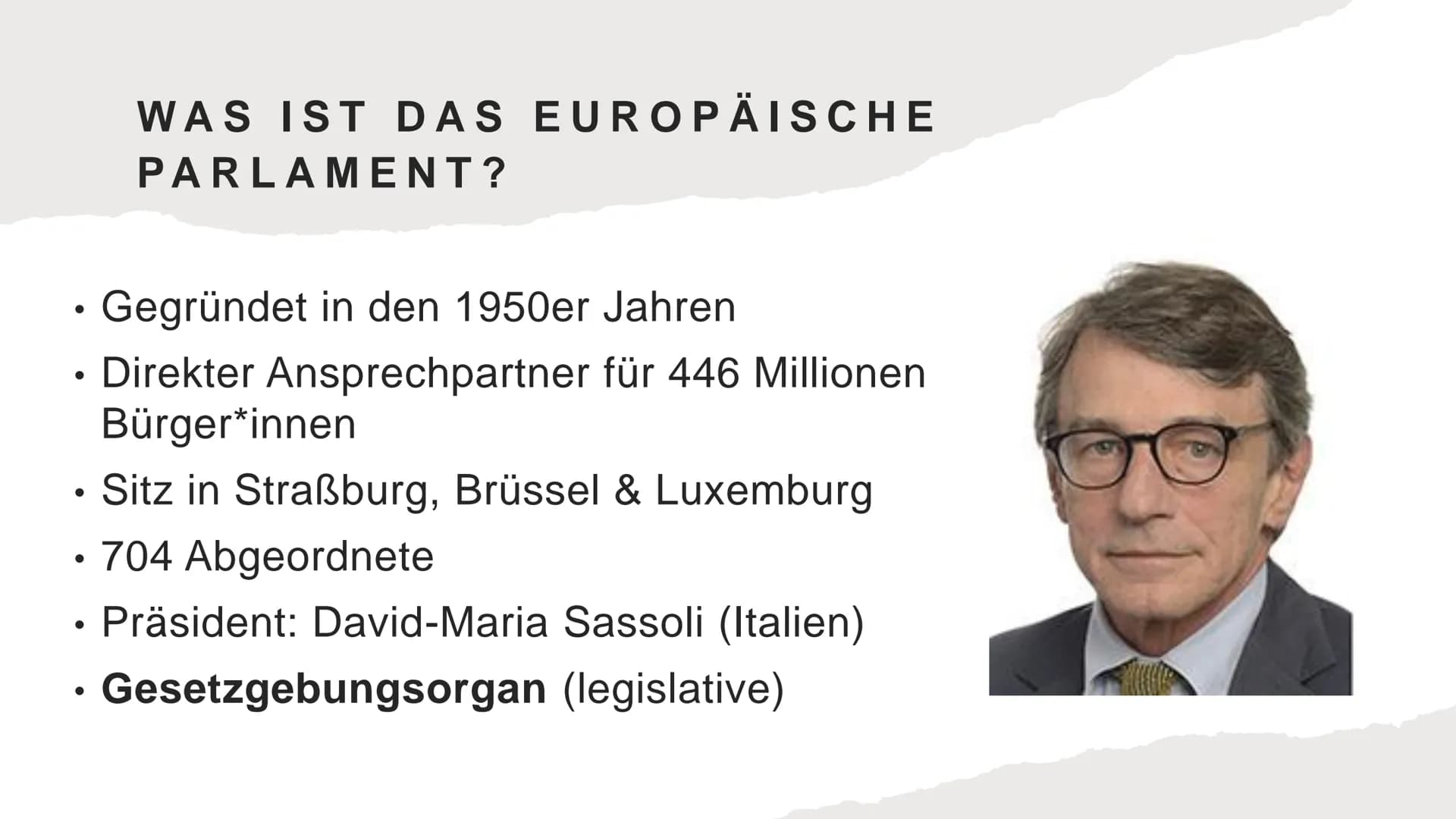 DAS EUROPÄISCHE PARLAMENT
Von Leny, Rieke & Jette-Marie GLIEDERUNG
Was ist das Europäische Parlament?
Wahlen
Aufgaben
Ziele
Fraktionen
Quell