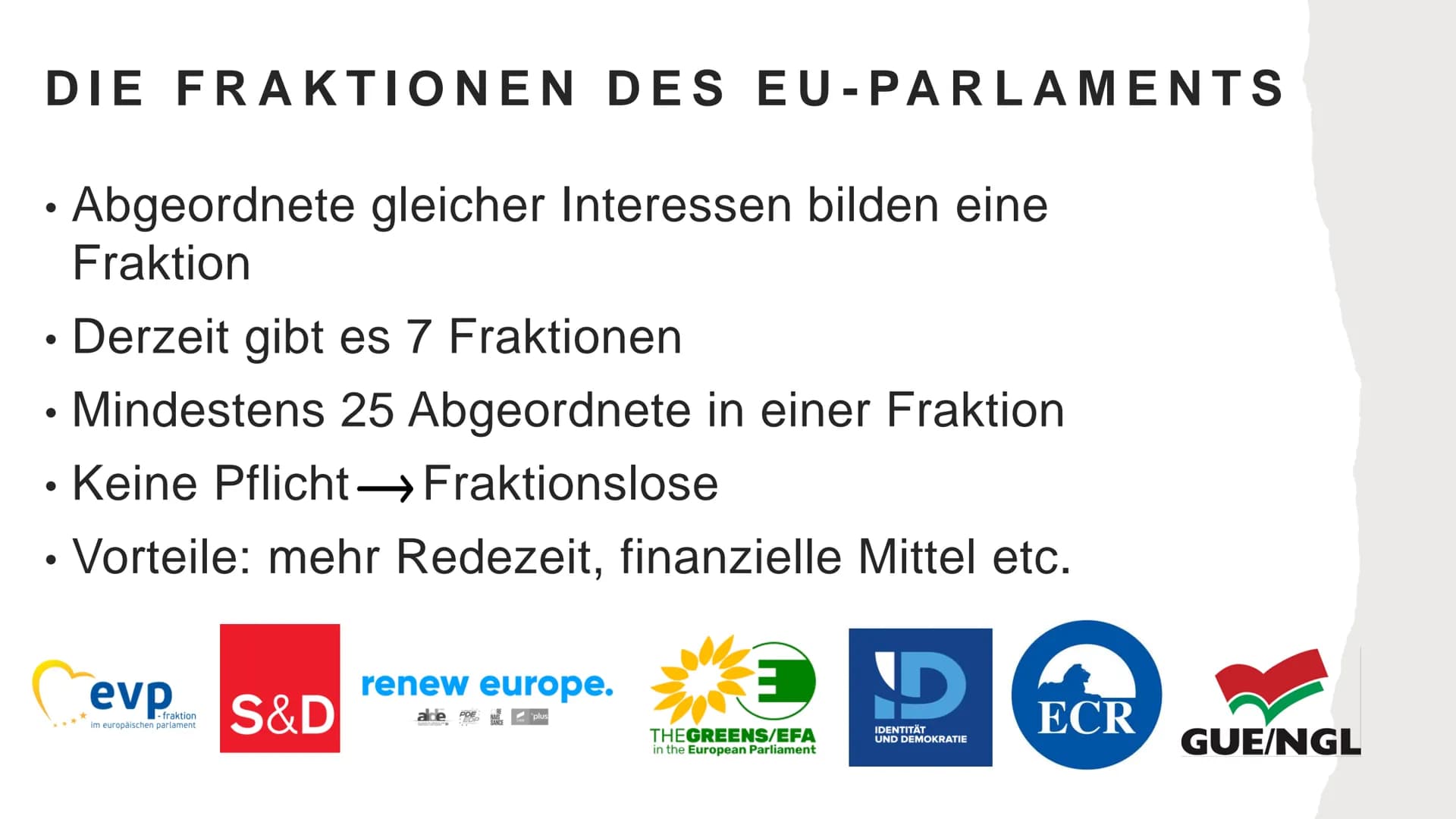DAS EUROPÄISCHE PARLAMENT
Von Leny, Rieke & Jette-Marie GLIEDERUNG
Was ist das Europäische Parlament?
Wahlen
Aufgaben
Ziele
Fraktionen
Quell