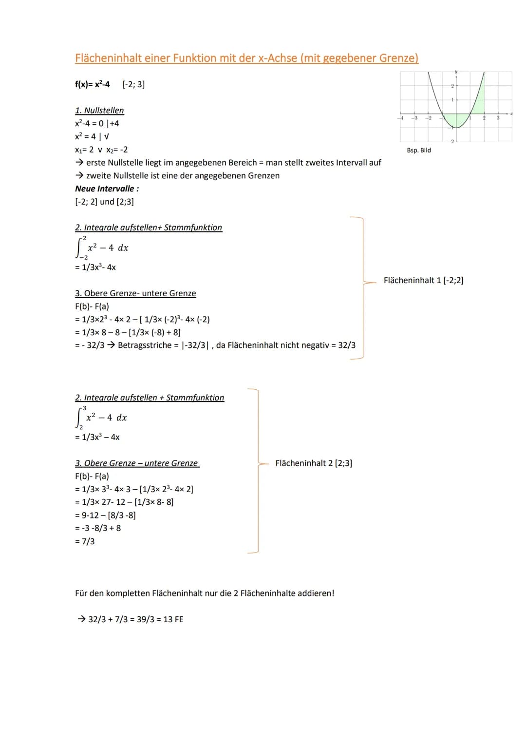 Lernzettel: Mathematik
Stammfunktionen:
Stammfunktionen
F(x)
Wichtigste Regel:
f(x)=x F(x)= 1: n+1 x xn+1
f(x)
x²
x5
6x³
X
Beispiele für ver