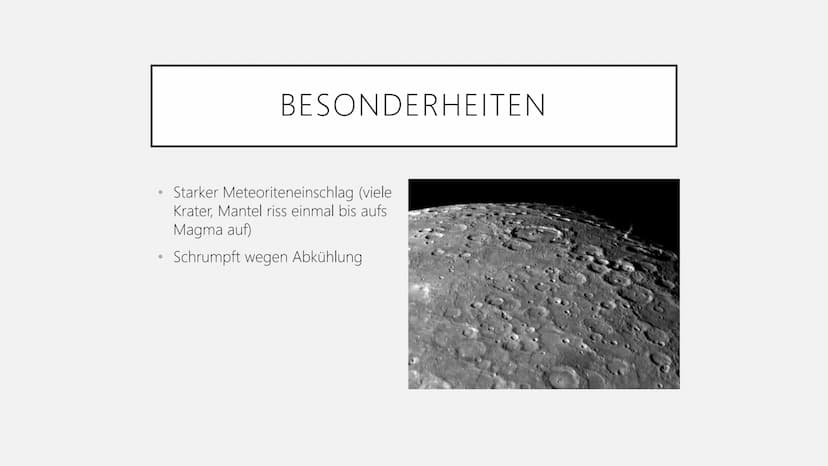 MERKUR
Nik Dömeland & Luise Hamsch, 9c ●
●
●
GLIEDERUNG
Allgemeine Informationen
Besonderheiten
Quellen ALLGEMEINE INFORMATIONEN
Masse
Durch