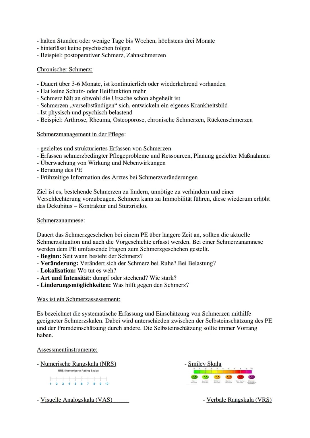 Schmerz Management
Definition:
Schmerz ist ein unangenehmes Sinns- und Gefühlserlebnis, das mit
aktueller oder potenzieller Gewebeschädigung