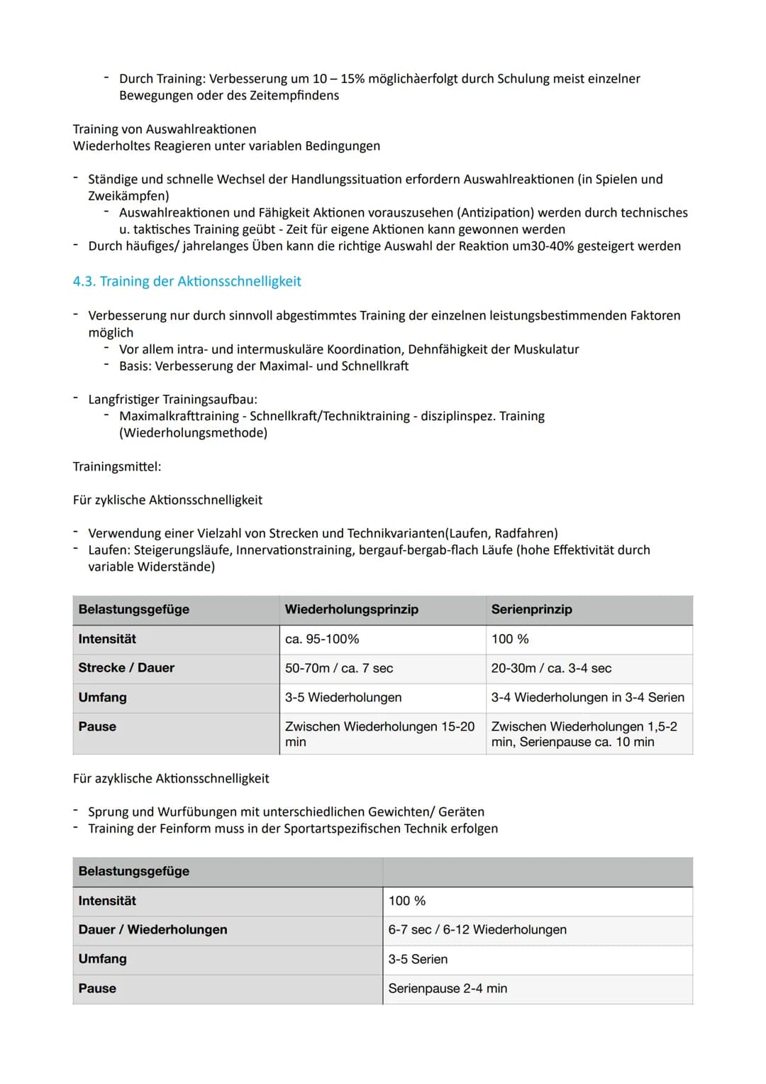 SCHNELLIGKEIT
1. Bedeutung der Schnelligkeit
Schnelligkeit ist die Fähigkeit des Nerv-Muskel-Systems, motorische Aktionen in einem unter den