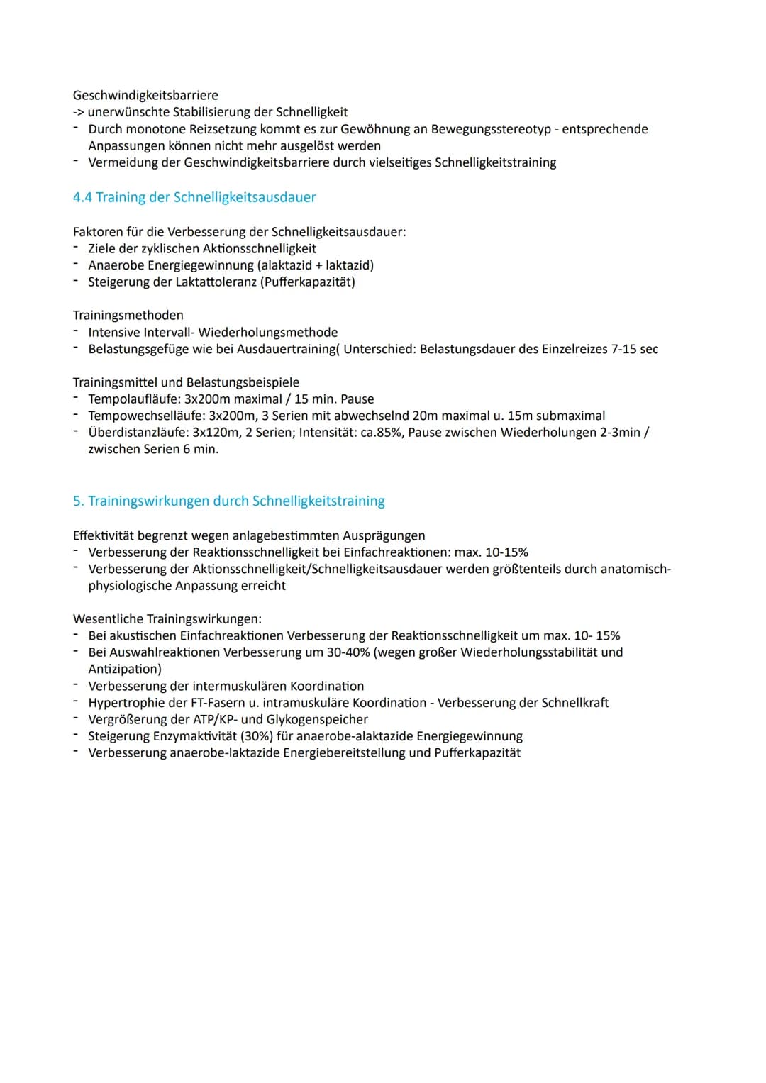 SCHNELLIGKEIT
1. Bedeutung der Schnelligkeit
Schnelligkeit ist die Fähigkeit des Nerv-Muskel-Systems, motorische Aktionen in einem unter den