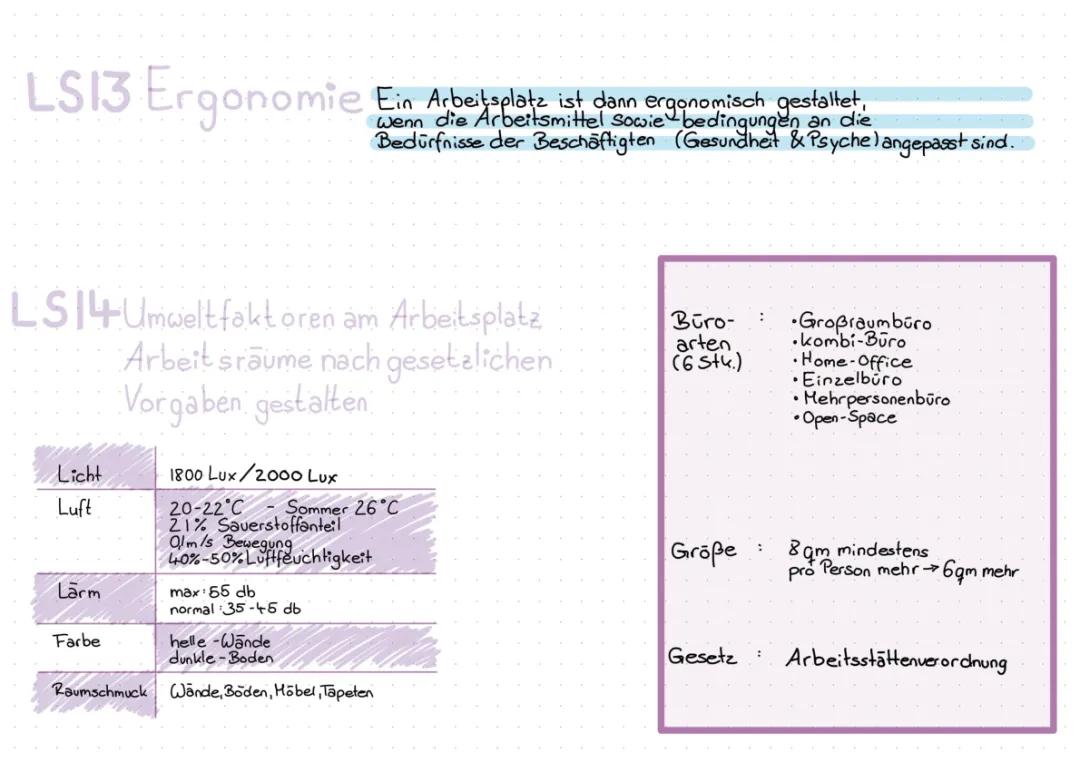 Kauffrau für Büromanagement Lernfeld 2: Ergonomie und Umweltfaktoren am Arbeitsplatz