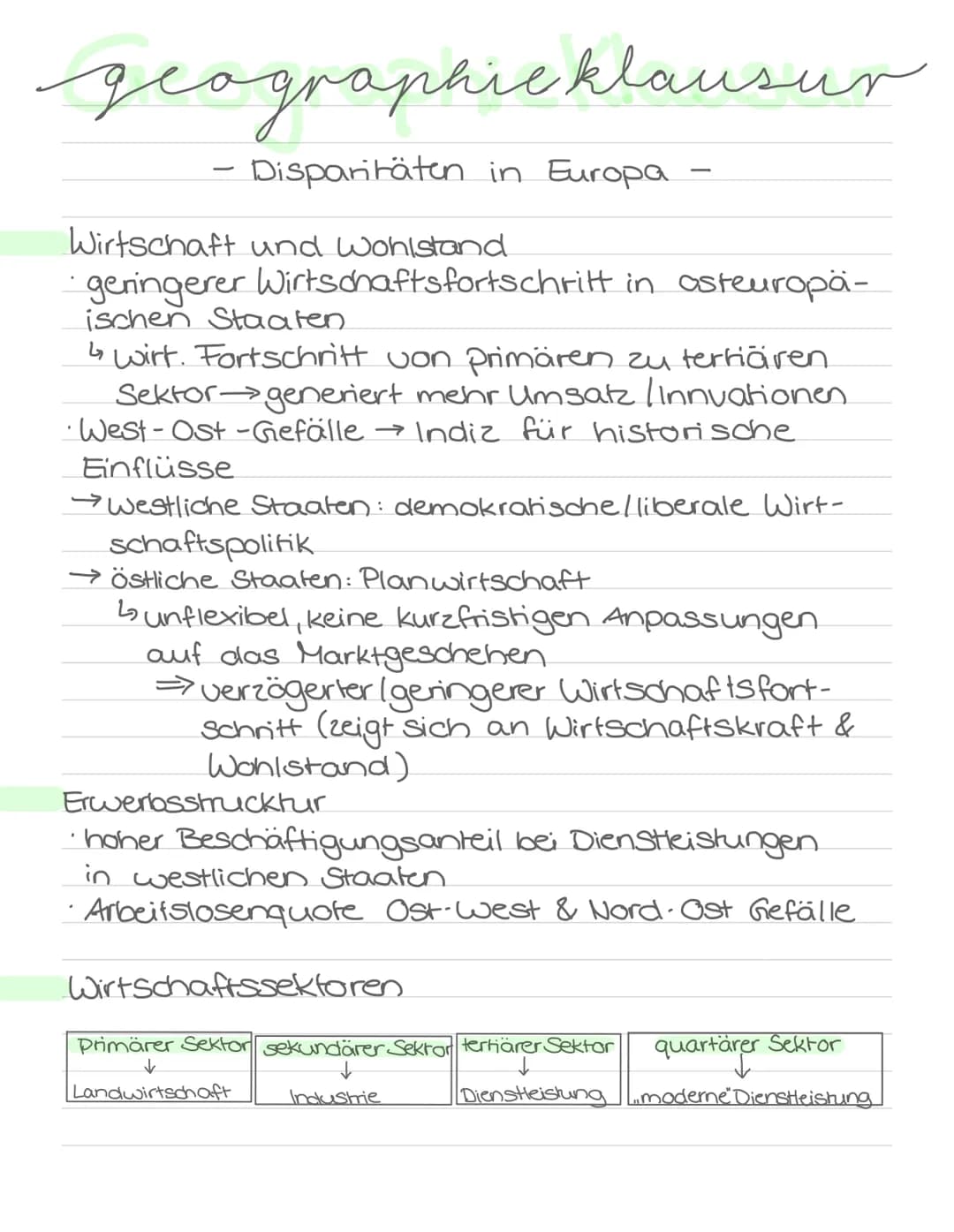 geographicklausur
Wirtschaft in Europa.
Indikatoren zur Identifizierung des Leistungs-
Standes von Ländern
1 BIP/E
9 Kinder sterblichkeit
2 