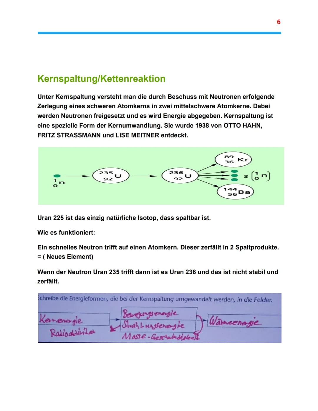 Kernphysik
Zusammenfassung
Atomaufbau/Atommodell
● Kern und Hülle
Proton
Positiv geladenes
Elementarteilchen,
1 Elementarladung, wiegt
etwa 