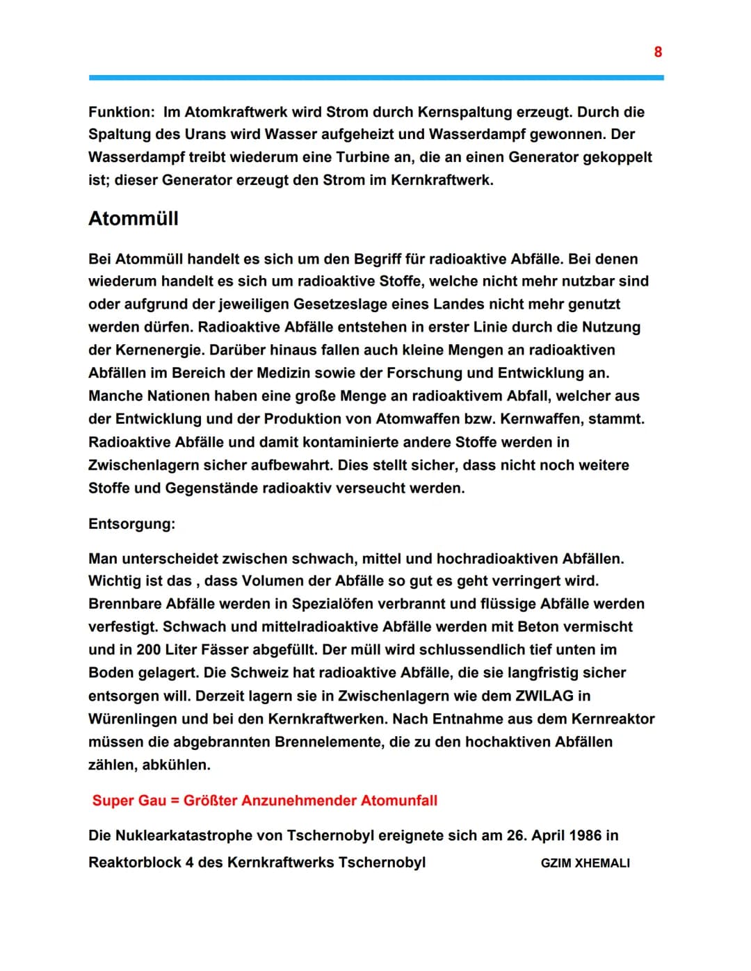 Kernphysik
Zusammenfassung
Atomaufbau/Atommodell
● Kern und Hülle
Proton
Positiv geladenes
Elementarteilchen,
1 Elementarladung, wiegt
etwa 