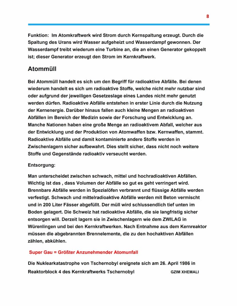 Kernphysik
Zusammenfassung
Atomaufbau/Atommodell
● Kern und Hülle
Proton
Positiv geladenes
Elementarteilchen,
1 Elementarladung, wiegt
etwa 