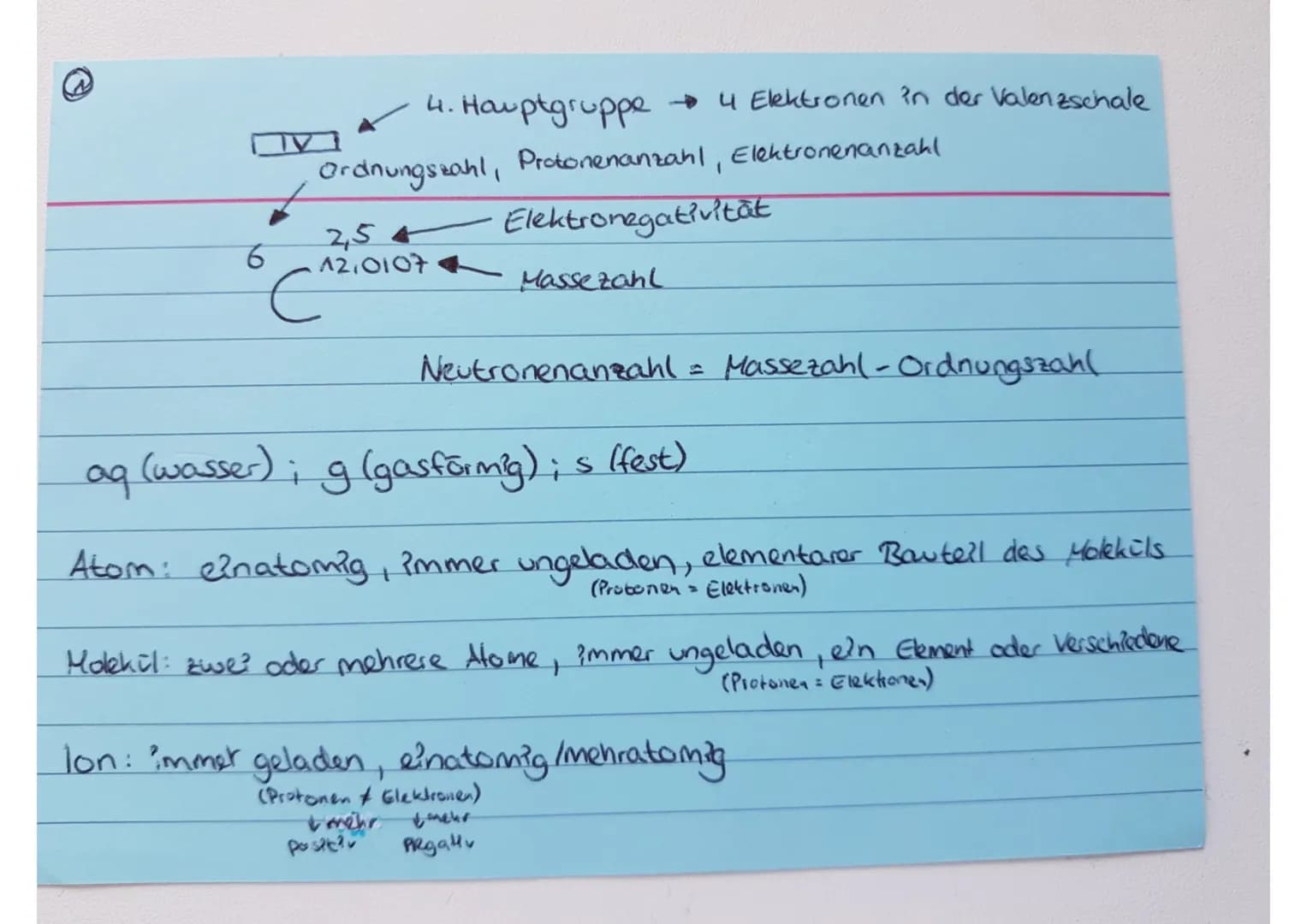 6
Ordnungszahl,
2,54
12.01074
Ĉ^².
с
4. Hauptgruppe → 4 Elektronen in der Valenzschale
Elektronenanzahl
Protonenanzahl,
Elektronegativitat
&