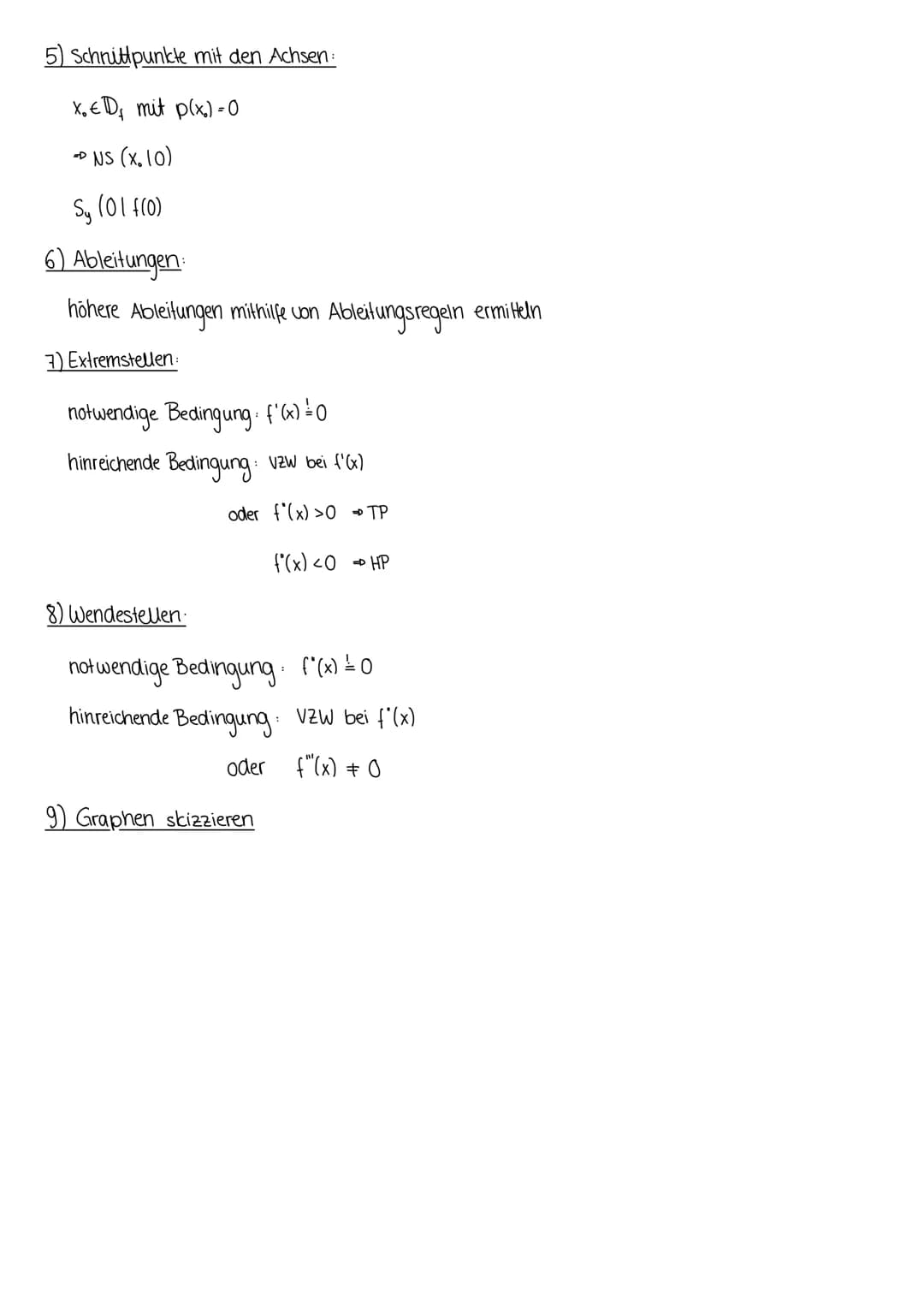 Konvergenzkriterium: lan-gleE
Grenzwertsatze: 1) lim (an+ bn) = lim (an) + lim (bn) = a+b
11-000
n-00
n8
Eigenschaft
der Nullstelle
Graph
GR