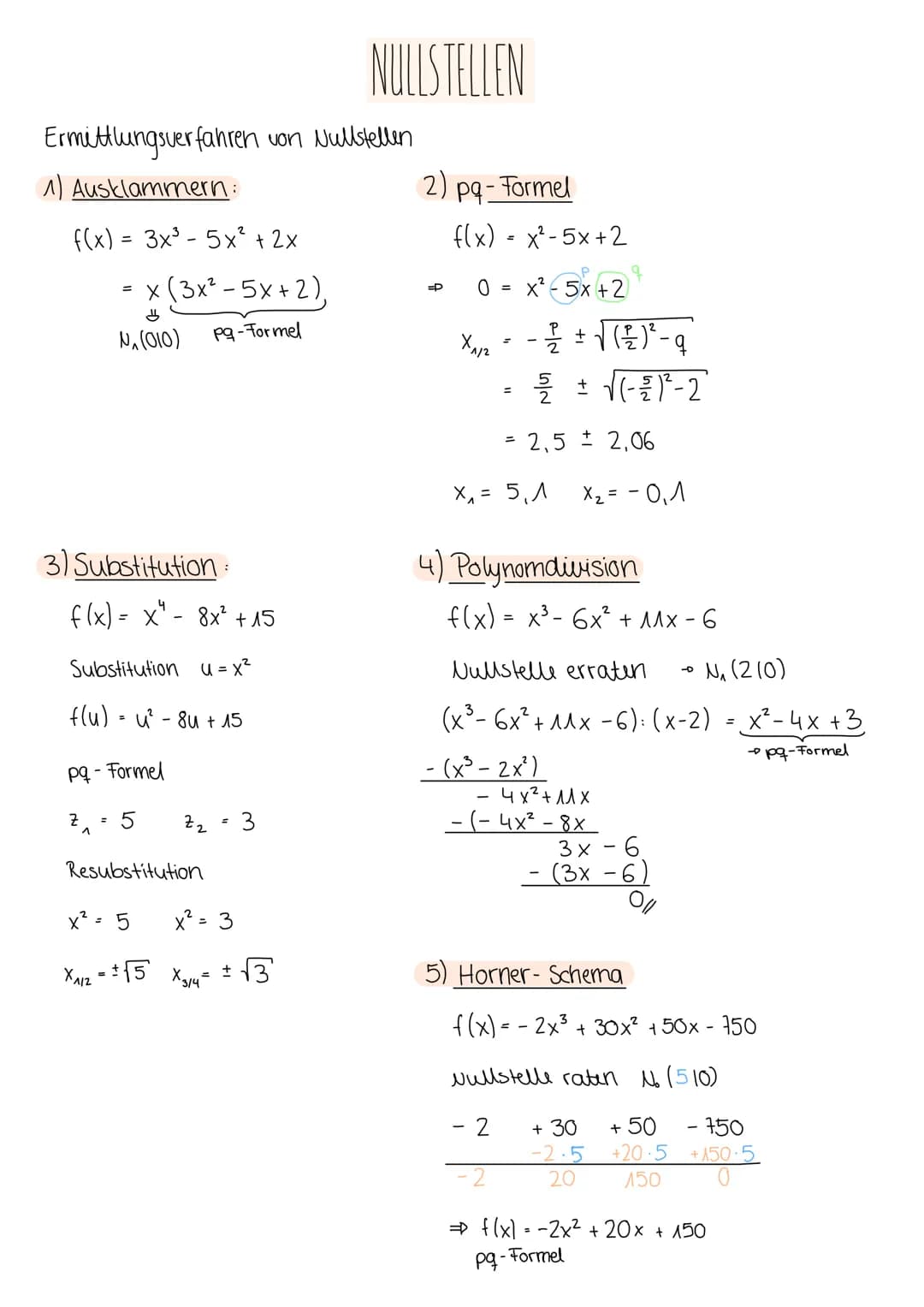 Konvergenzkriterium: lan-gleE
Grenzwertsatze: 1) lim (an+ bn) = lim (an) + lim (bn) = a+b
11-000
n-00
n8
Eigenschaft
der Nullstelle
Graph
GR