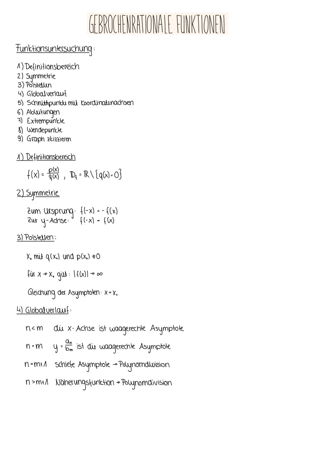 Konvergenzkriterium: lan-gleE
Grenzwertsatze: 1) lim (an+ bn) = lim (an) + lim (bn) = a+b
11-000
n-00
n8
Eigenschaft
der Nullstelle
Graph
GR