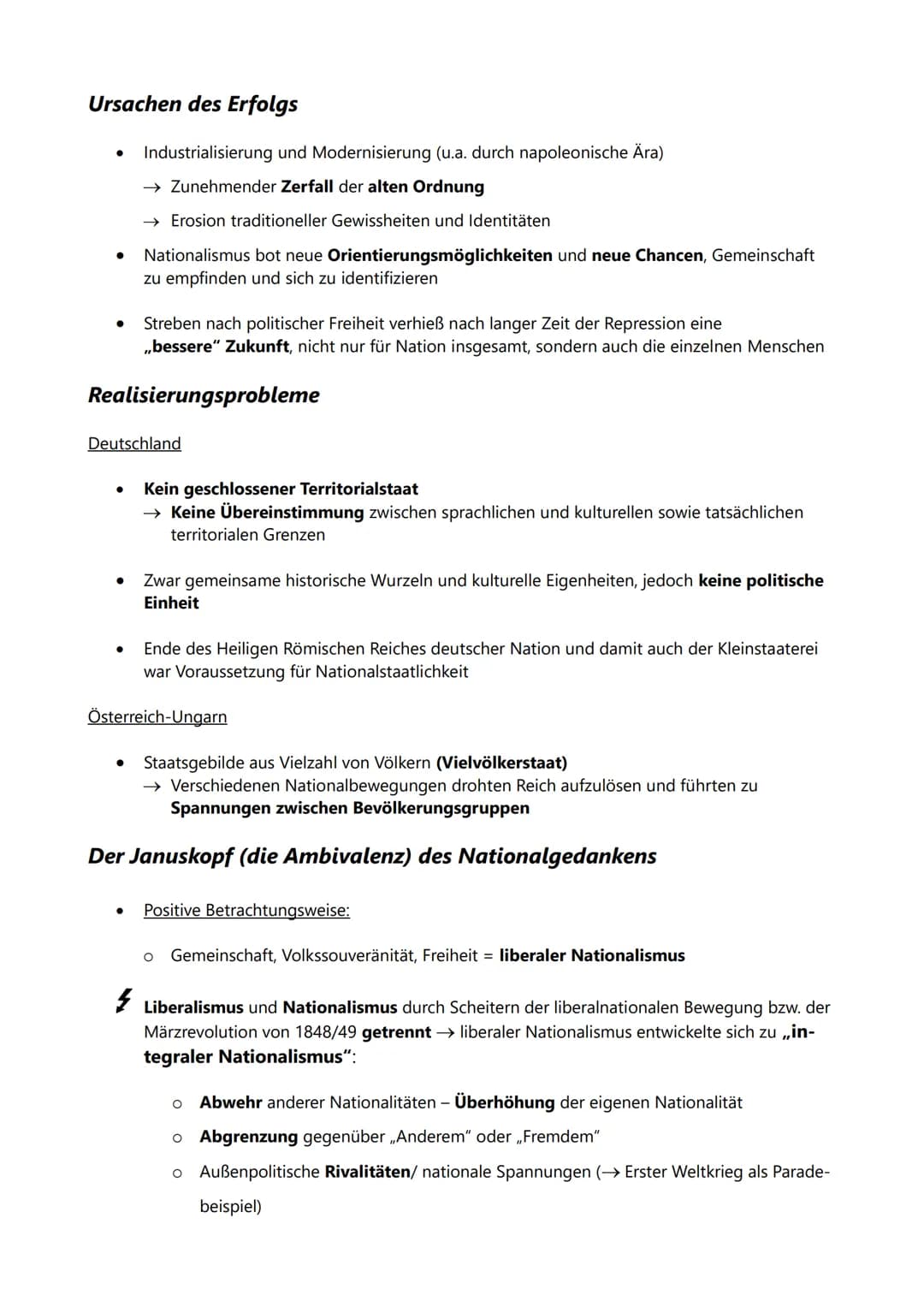 VORMÄRZ
Nationalismus, Liberalismus, Restauration:
Politische und wirtschaftliche/soziale Ursachen der
Revolution, Ziele und Träger der Revo