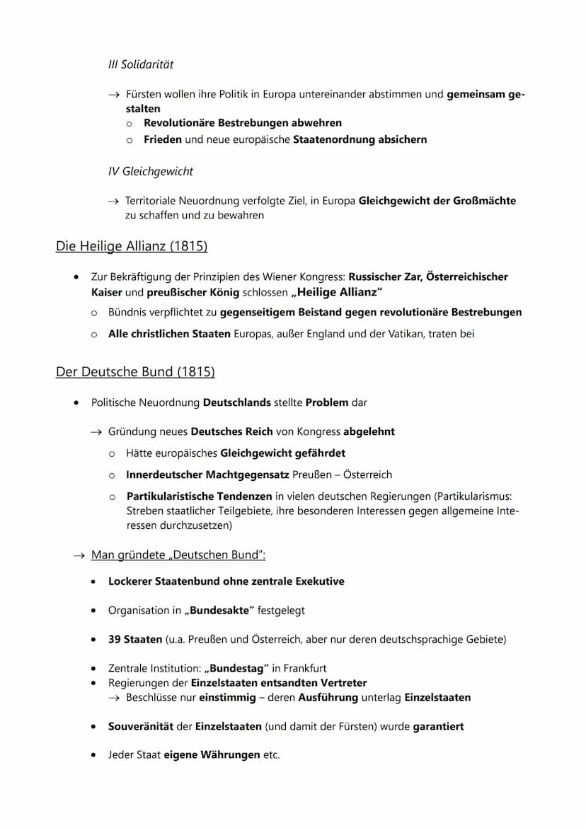 VORMÄRZ
Nationalismus, Liberalismus, Restauration:
Politische und wirtschaftliche/soziale Ursachen der
Revolution, Ziele und Träger der Revo