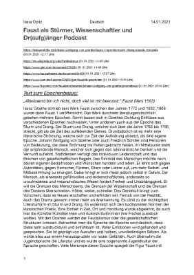 Know Faust in Bezug auf die Epoche des Sturm und Drang  thumbnail
